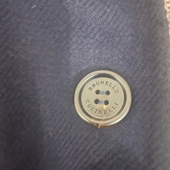 Brunello Cucinelli Mens Wool Cashmere Nvy Coat Sz 48/M - Picture 9 of 13